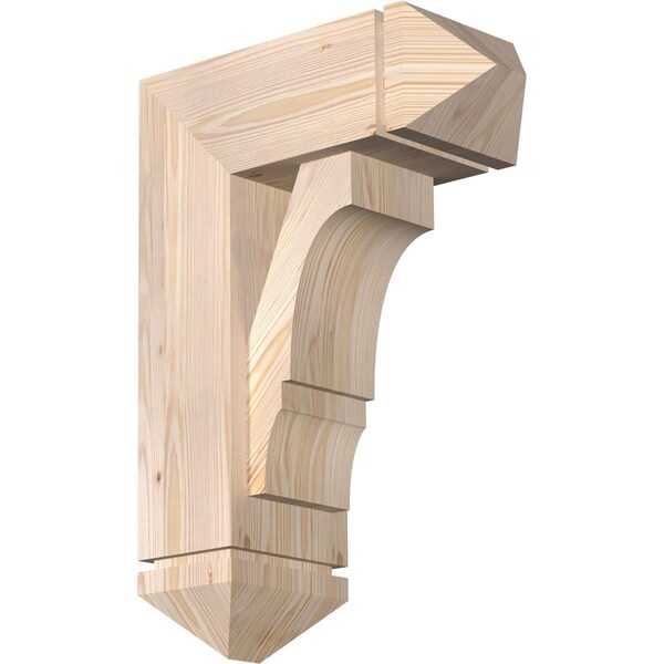 Ekena Millwork Balboa Arts and Crafts Smooth Bracket w/ Offset Brace, Douglas Fir, 7 1/2"W x 18"D x 26"H BKT0806X18X26BOA03SDF - main
